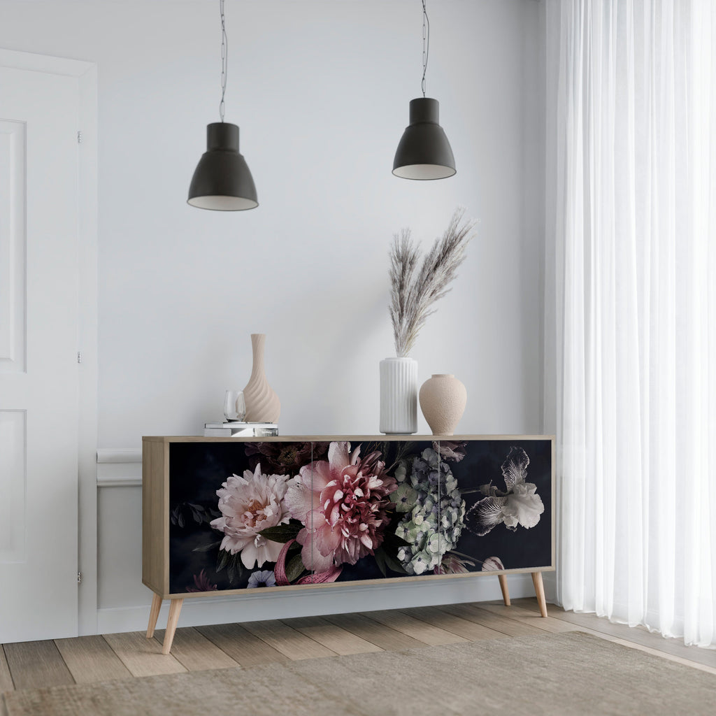 PURE BLOSSOM Sideboard mit 3 Türen in Eiche-Optik