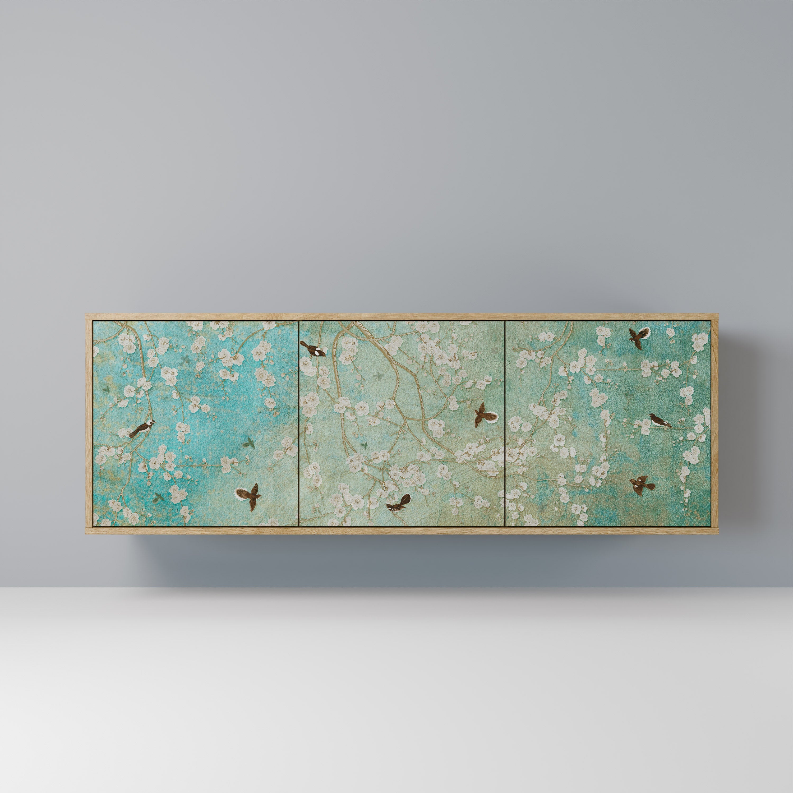 BLOOMING CHARM Sideboard mit 3 Türen in Eiche-Optik