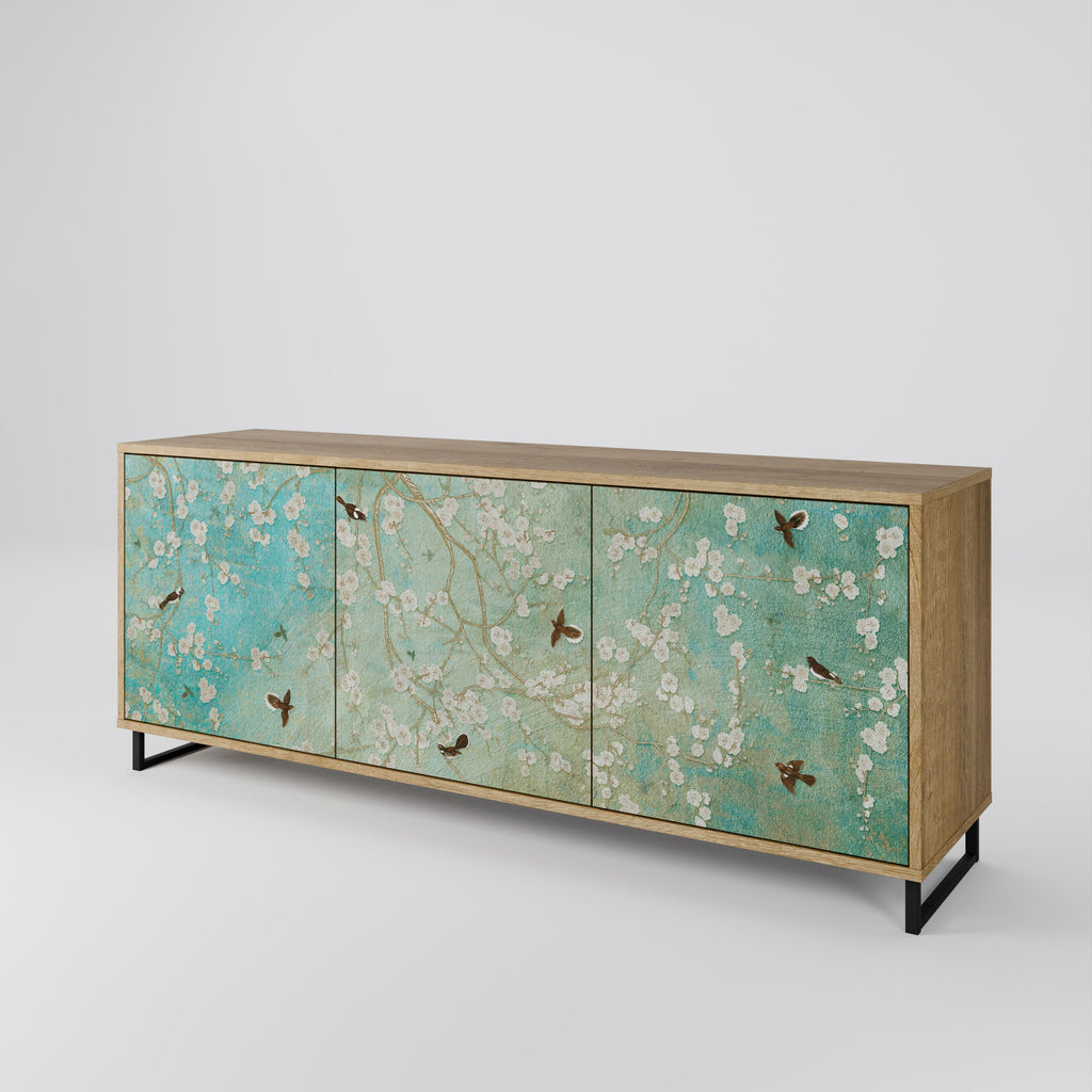 BLOOMING CHARM Sideboard mit 3 Türen in Eiche-Optik