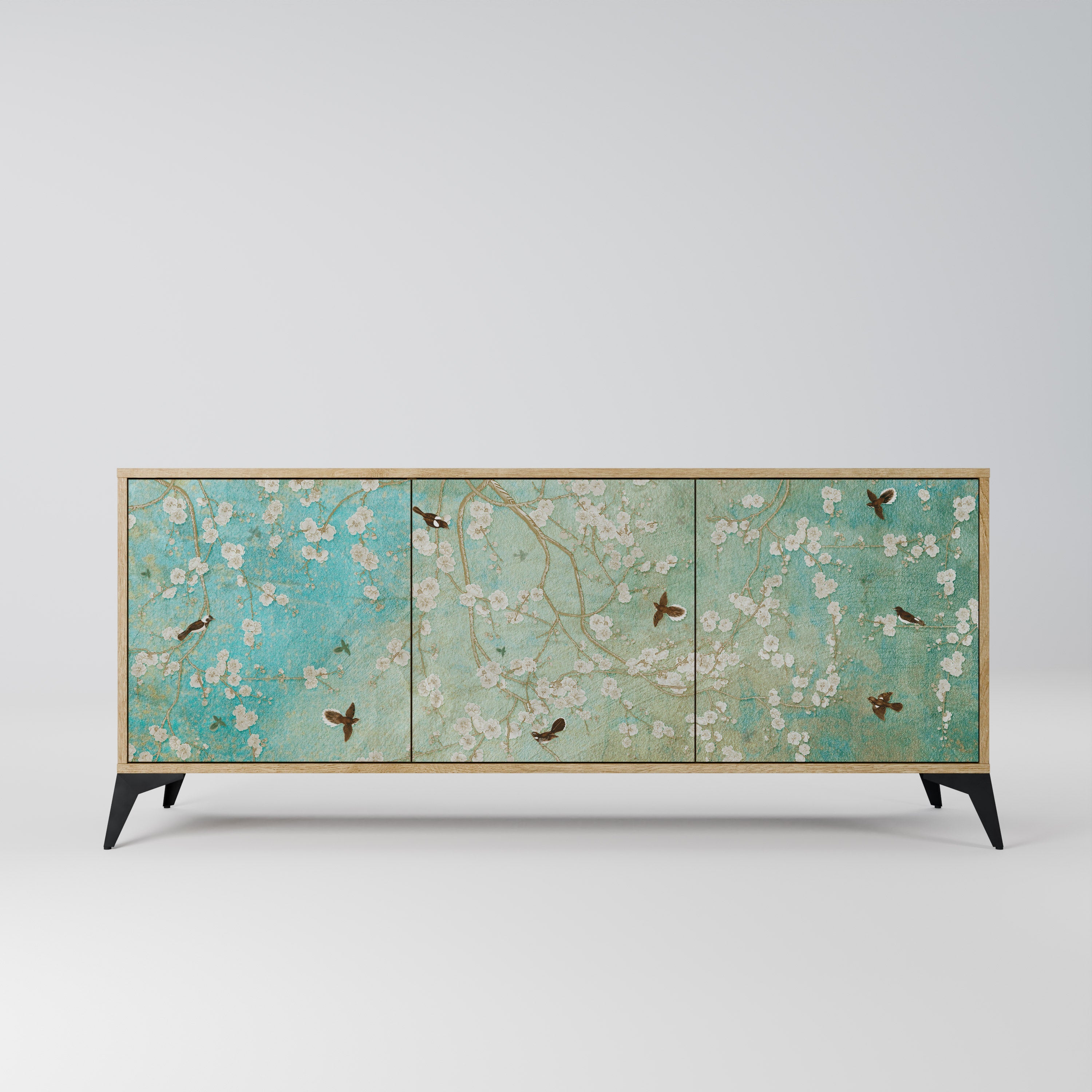 BLOOMING CHARM Sideboard mit 3 Türen in Eiche-Optik