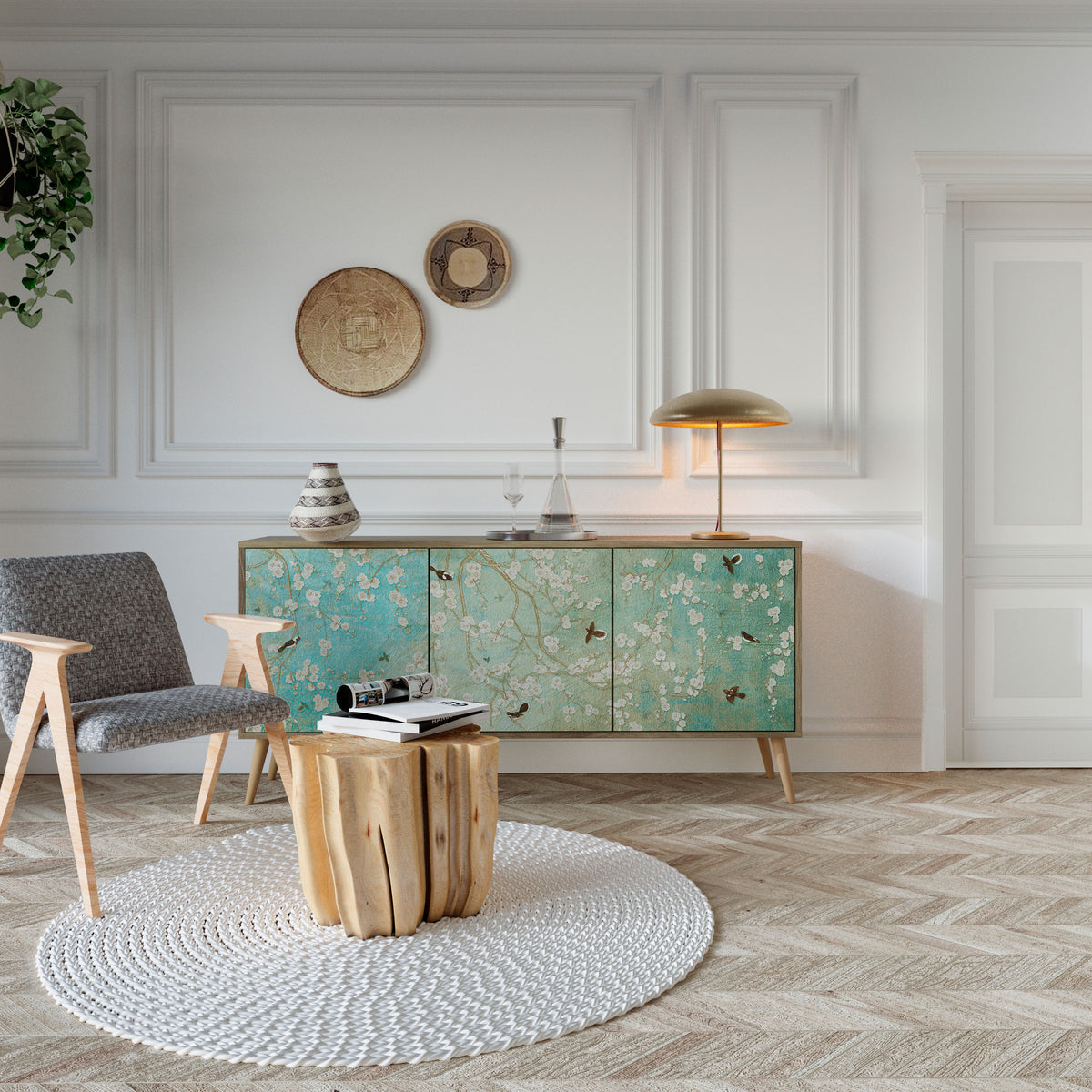 BLOOMING CHARM 3-türiges Sideboard
