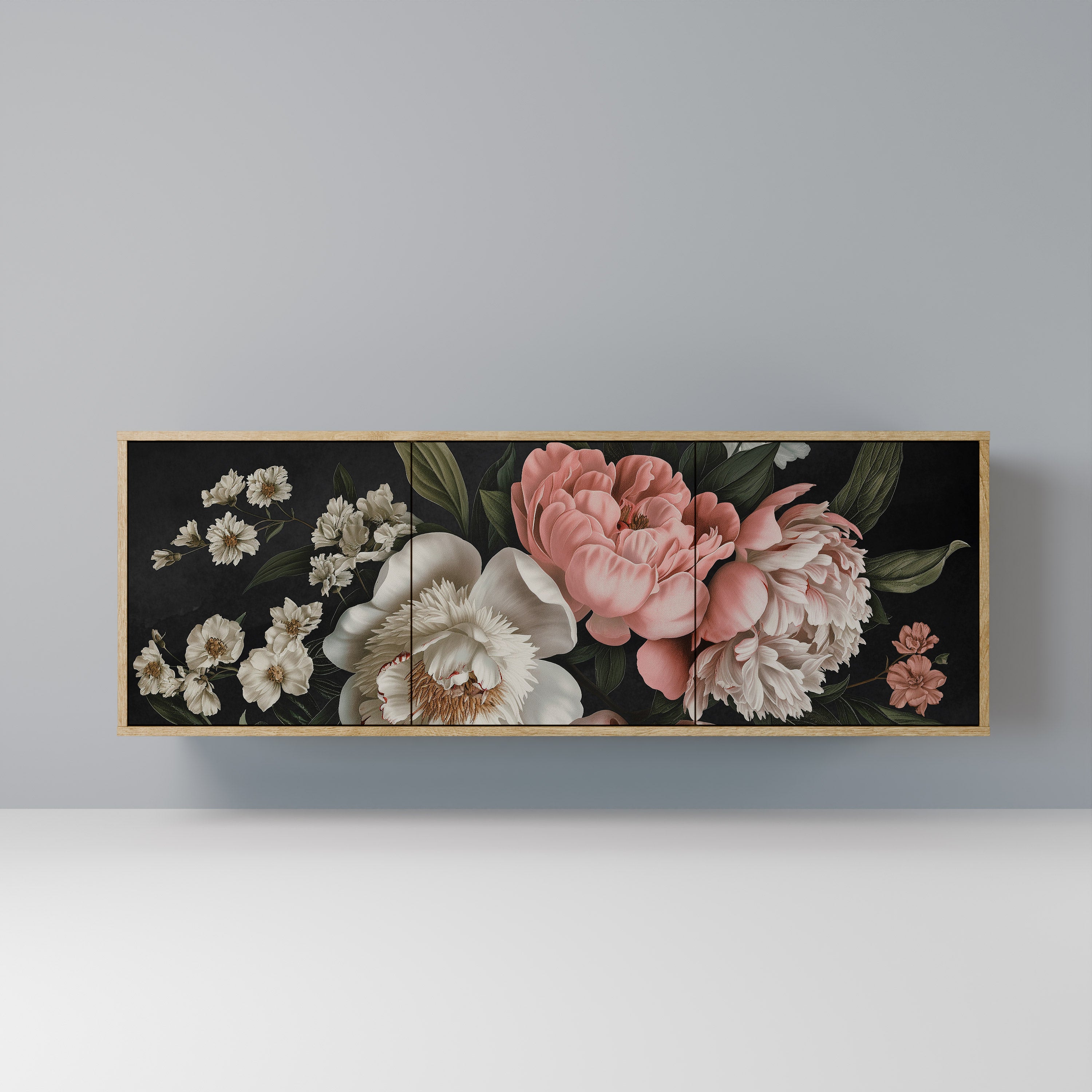 LUSH ELEGANCE Sideboard mit 3 Türen in Eiche-Optik