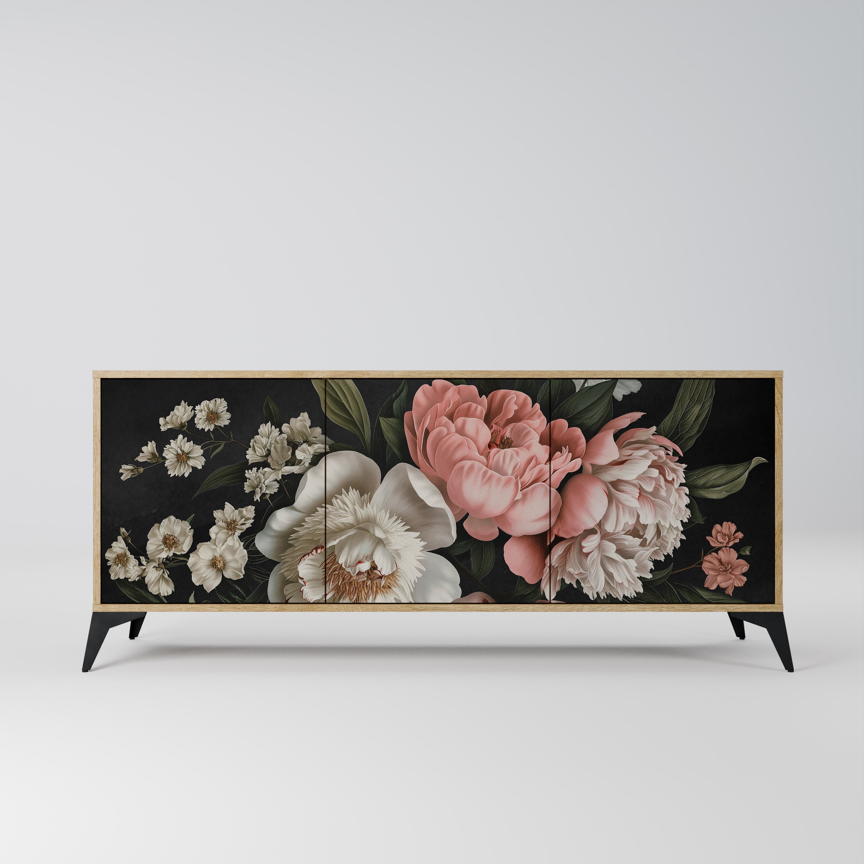 LUSH ELEGANCE Sideboard mit 3 Türen in Eiche-Optik