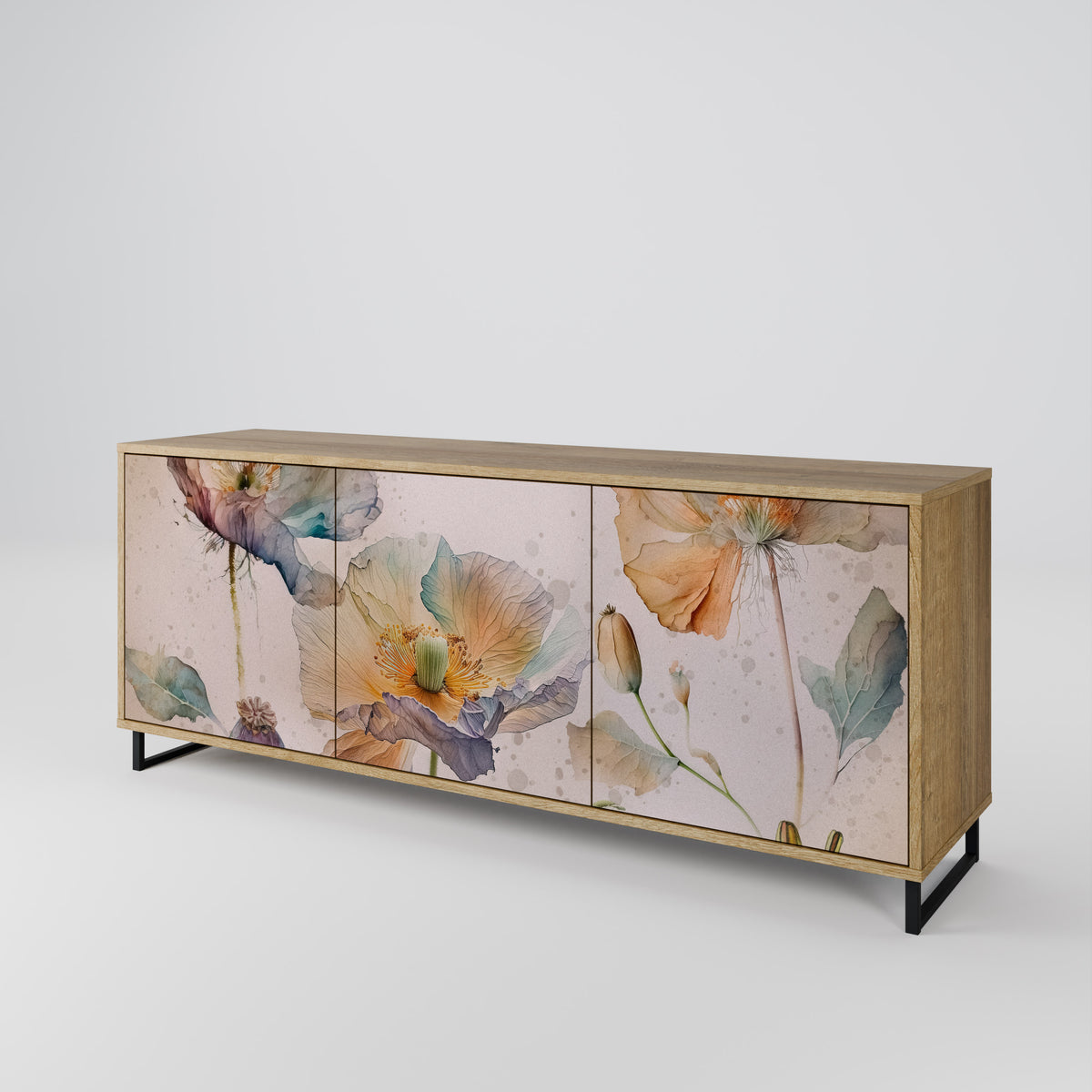 SOFTEN POPPY 3-türiges Sideboard