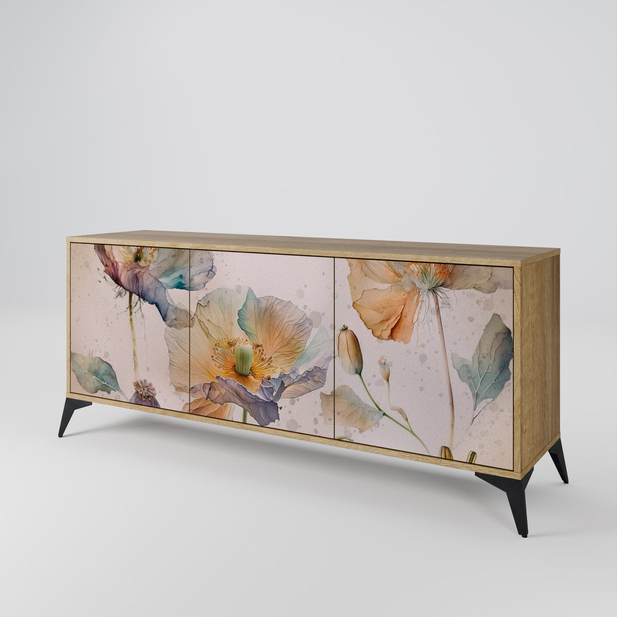 SOFTEN POPPY 3-türiges Sideboard