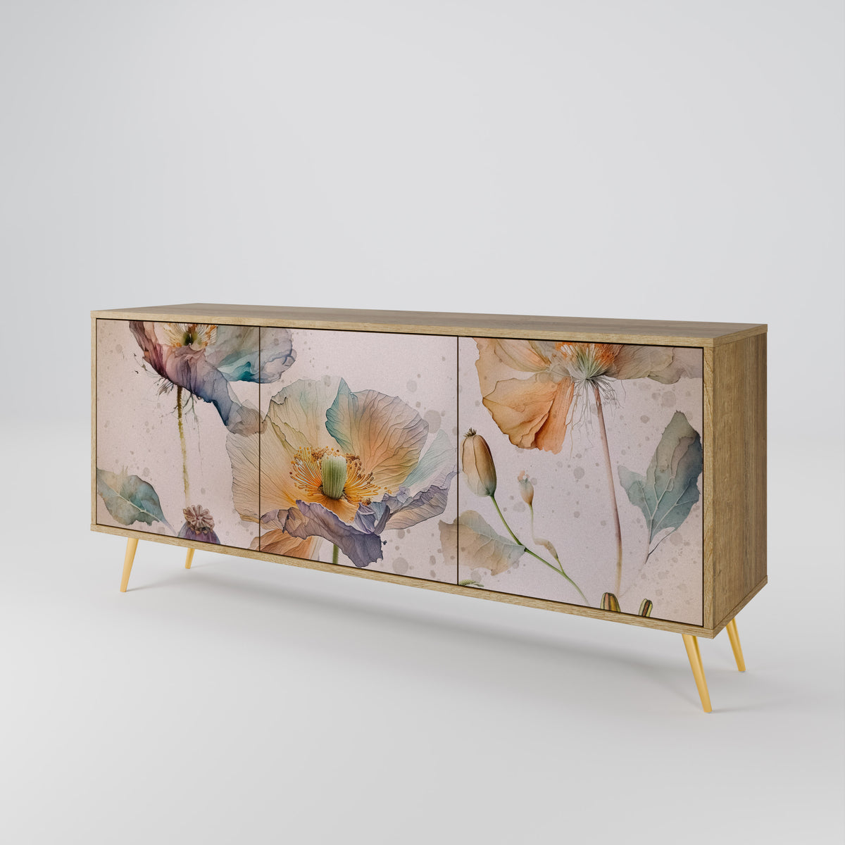 SOFTEN POPPY 3-türiges Sideboard