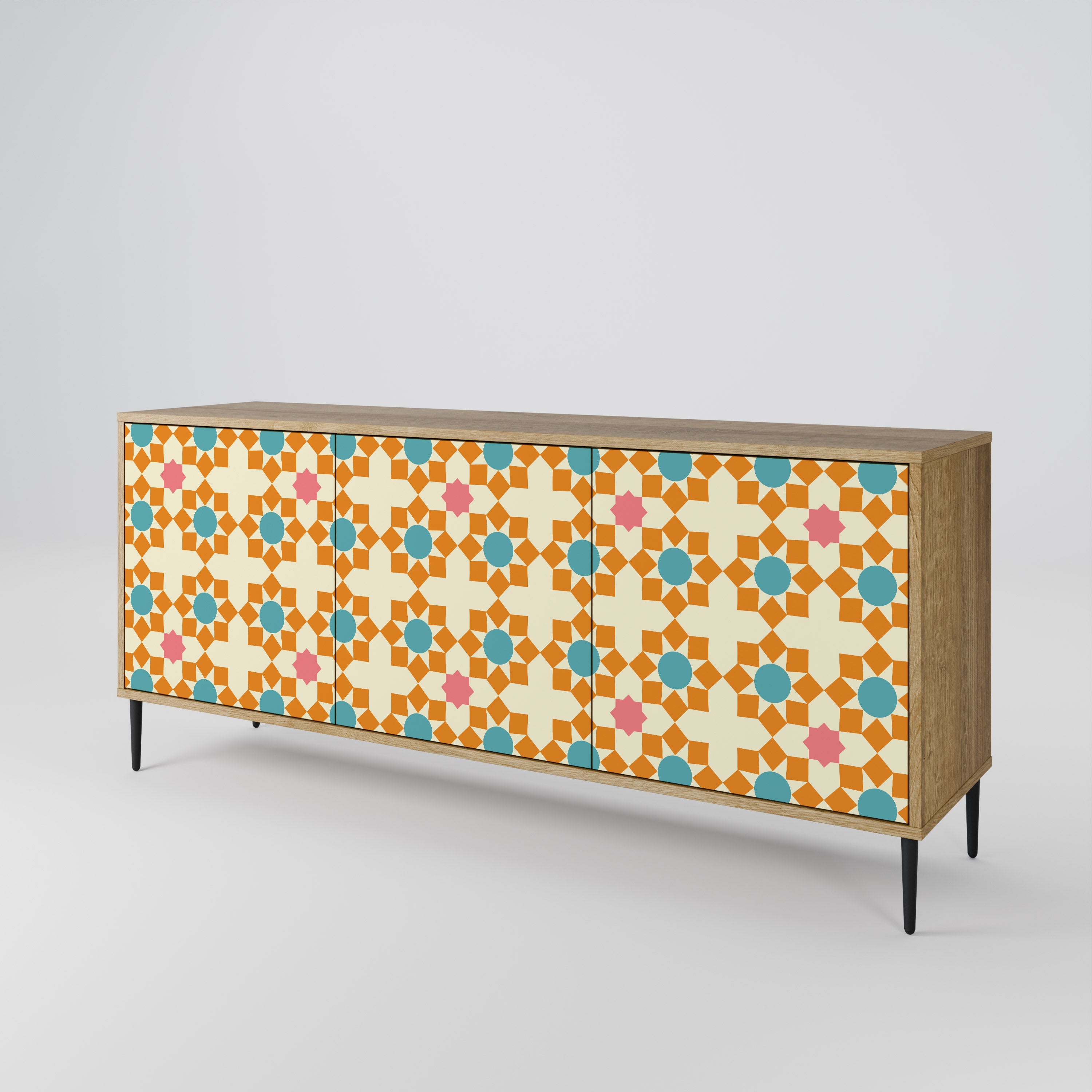 FLORAL DECOR 3-Door Sideboard