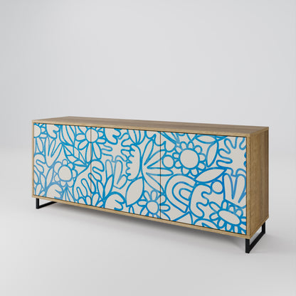 BLOOMY MORNING 3-türiges Sideboard