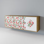FLOWERS AND STRAWBERRIES 3-Door Sideboard in Oak Effect