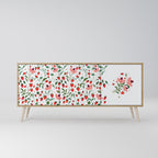 FLOWERS AND STRAWBERRIES 3-Door Sideboard in Oak Effect