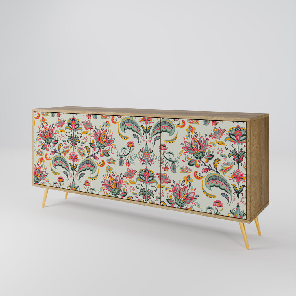 ORGANIC FOLKLORE 3-Door Sideboard in Oak Effect