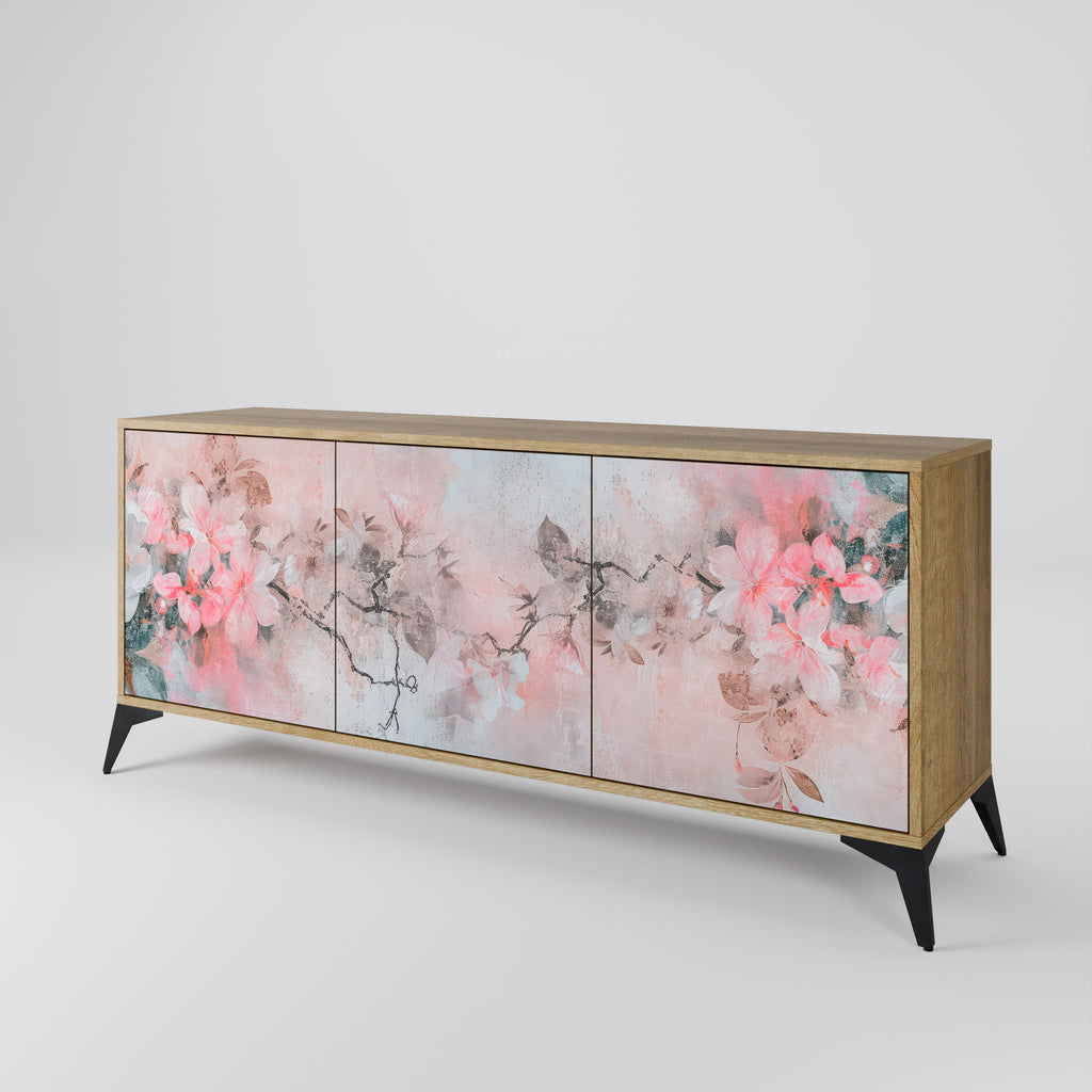CHERRY BLOSSOM 3-Door Sideboard in Oak Effect