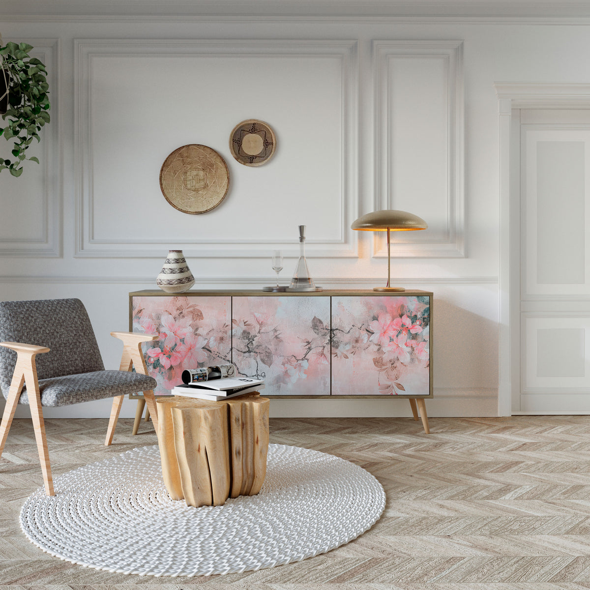 CHERRY BLOSSOM 3-türiges Sideboard