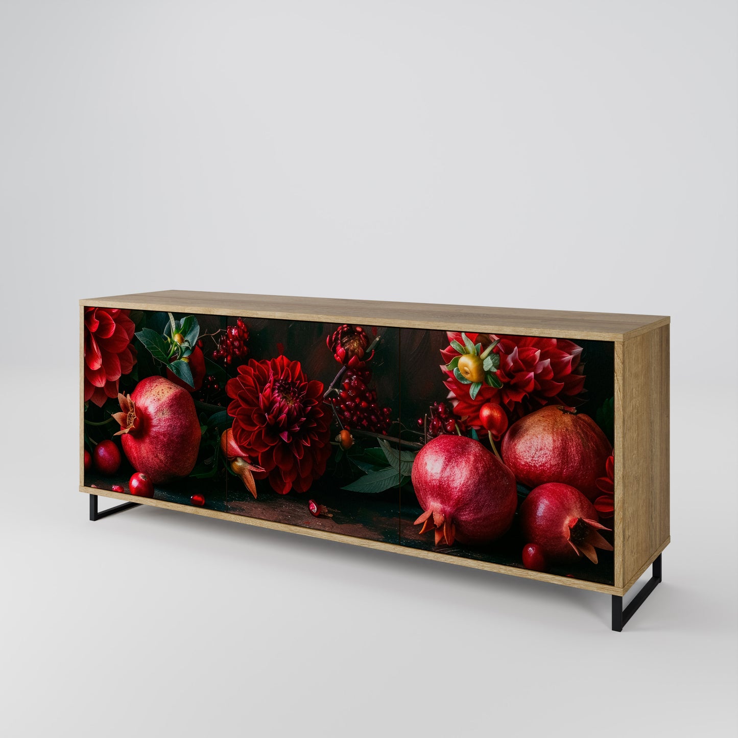 DAHLIAS AND POMEGRANATES 3-türiges Sideboard