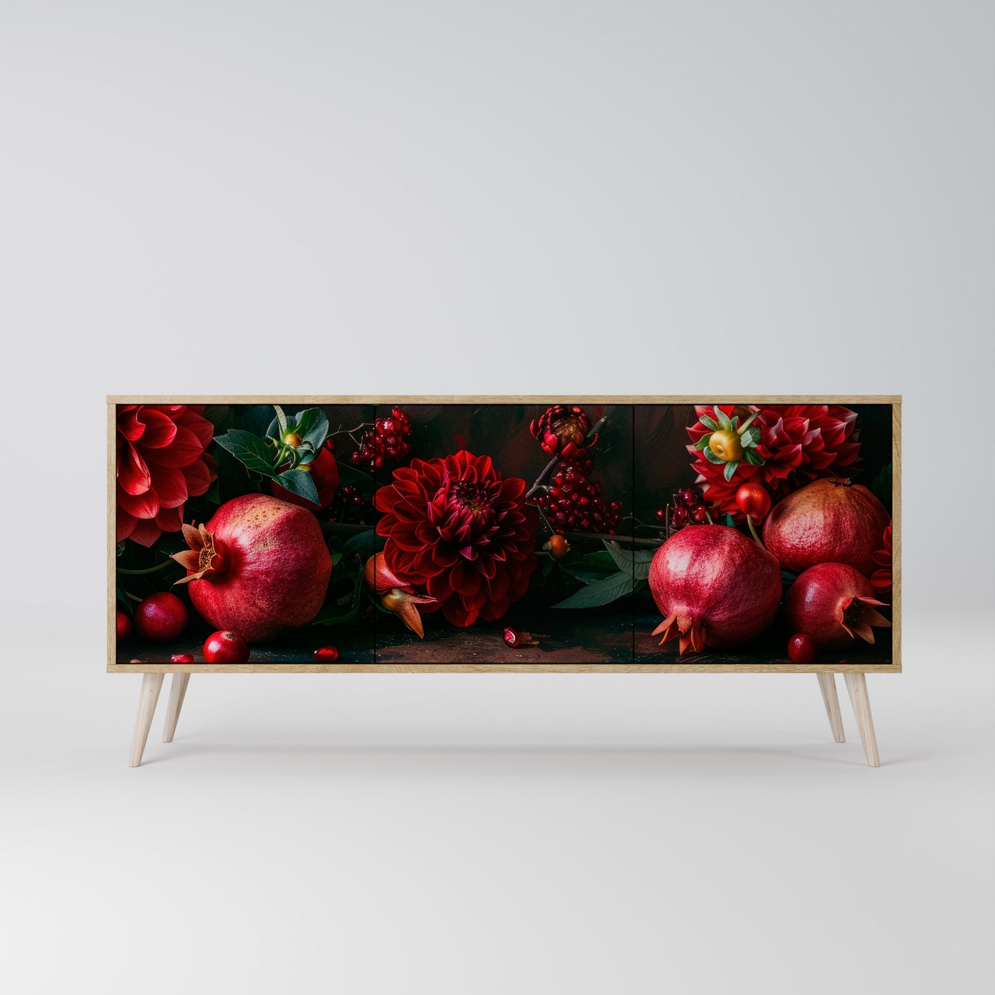DAHLIAS AND POMEGRANATES 3-türiges Sideboard