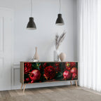DAHLIAS AND POMEGRANATES 3-Door Sideboard in Oak Effect