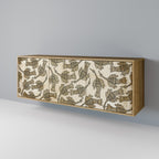 ALMONDINE SONGBIRD Sideboard mit 3 Türen in Eiche-Optik