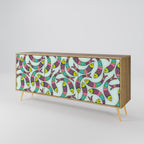 INDIAN FISH 3-Door Sideboard in Oak Effect