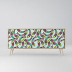 INDIAN FISH 3-Door Sideboard in Oak Effect