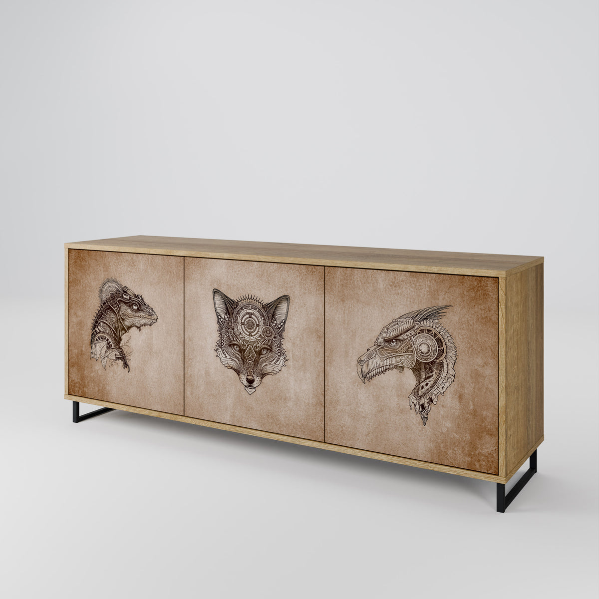 STEAMPUNK CLAN 3-türiges Sideboard