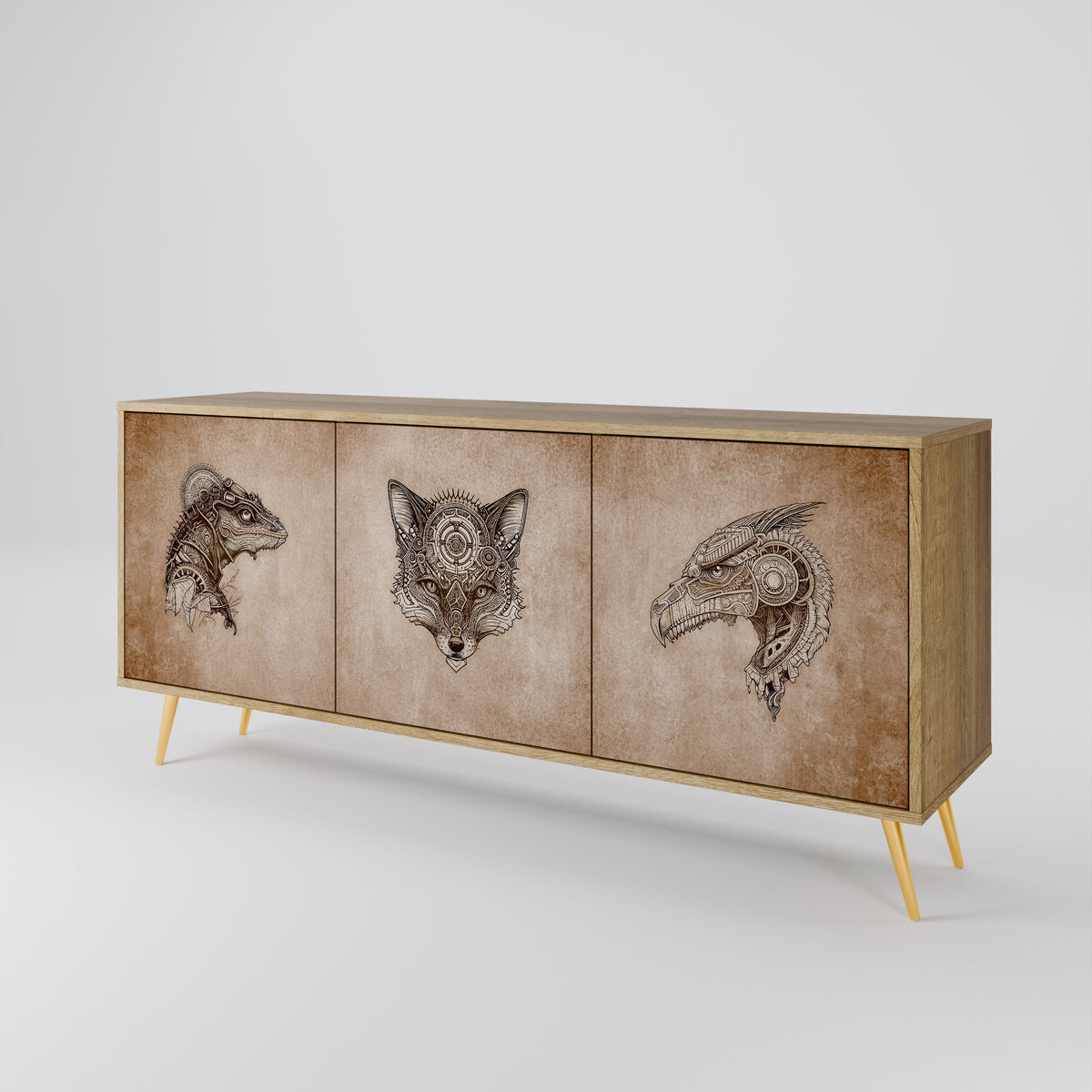 STEAMPUNK CLAN 3-türiges Sideboard