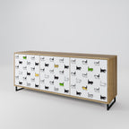 CATS COMPILATION 3-Door Sideboard in Oak Effect