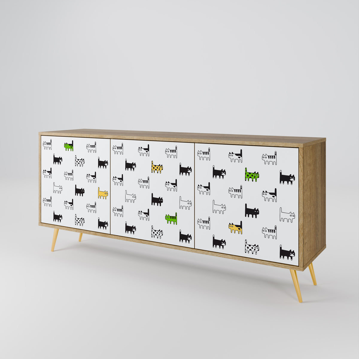 CATS COMPILATION 3-türiges Sideboard