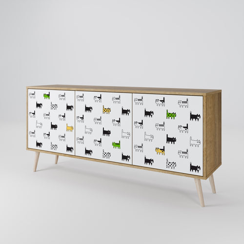 CATS COMPILATION Sideboard mit 3 Türen in Eiche-Optik