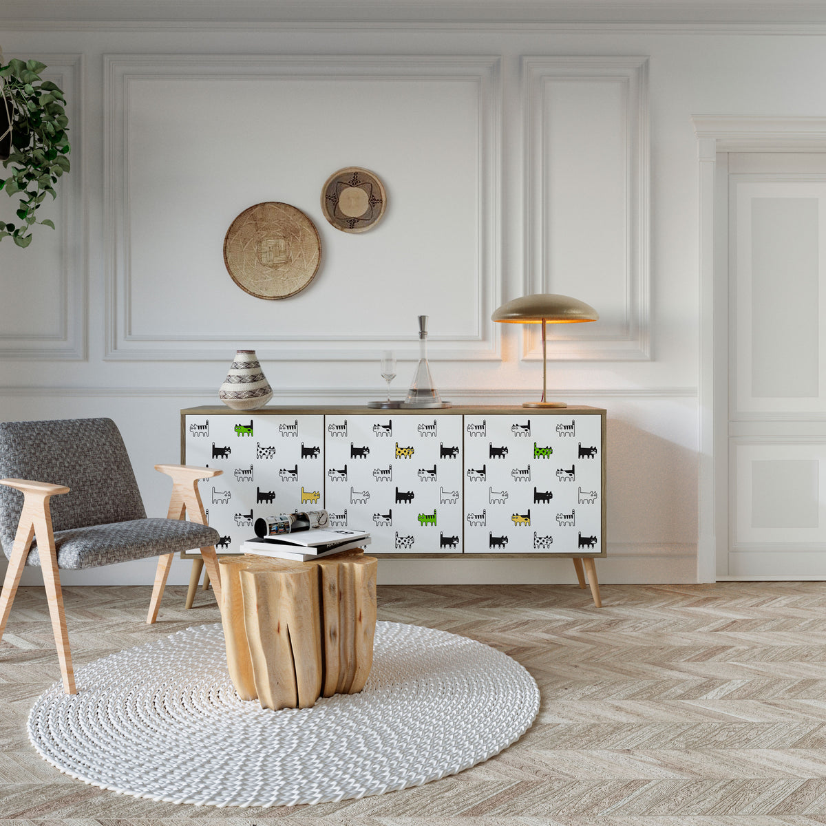 CATS COMPILATION 3-türiges Sideboard