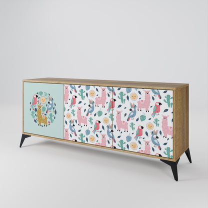 COLORFUL ALPACAS 3-türiges Sideboard