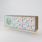 COLORFUL ALPACAS Sideboard mit 3 Türen in Eiche-Optik