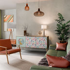 COLORFUL ALPACAS Sideboard mit 3 Türen in Eiche-Optik