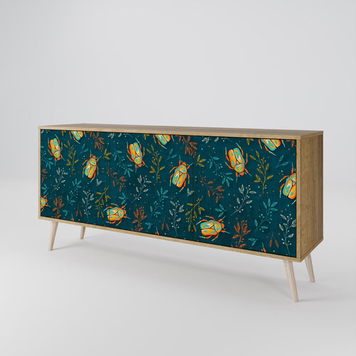 AUTUMN INSECTS Sideboard mit 3 Türen in Eiche-Optik