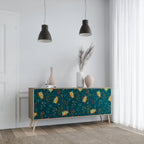 AUTUMN INSECTS 3-Door Sideboard in Oak Effect