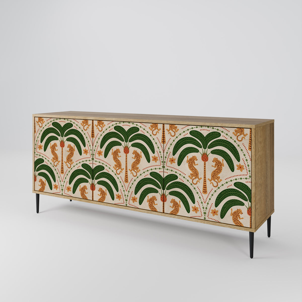 DANCING PREDATORS 3-türiges Sideboard