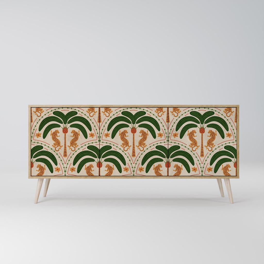 DANCING PREDATORS Sideboard mit 3 Türen in Eiche-Optik