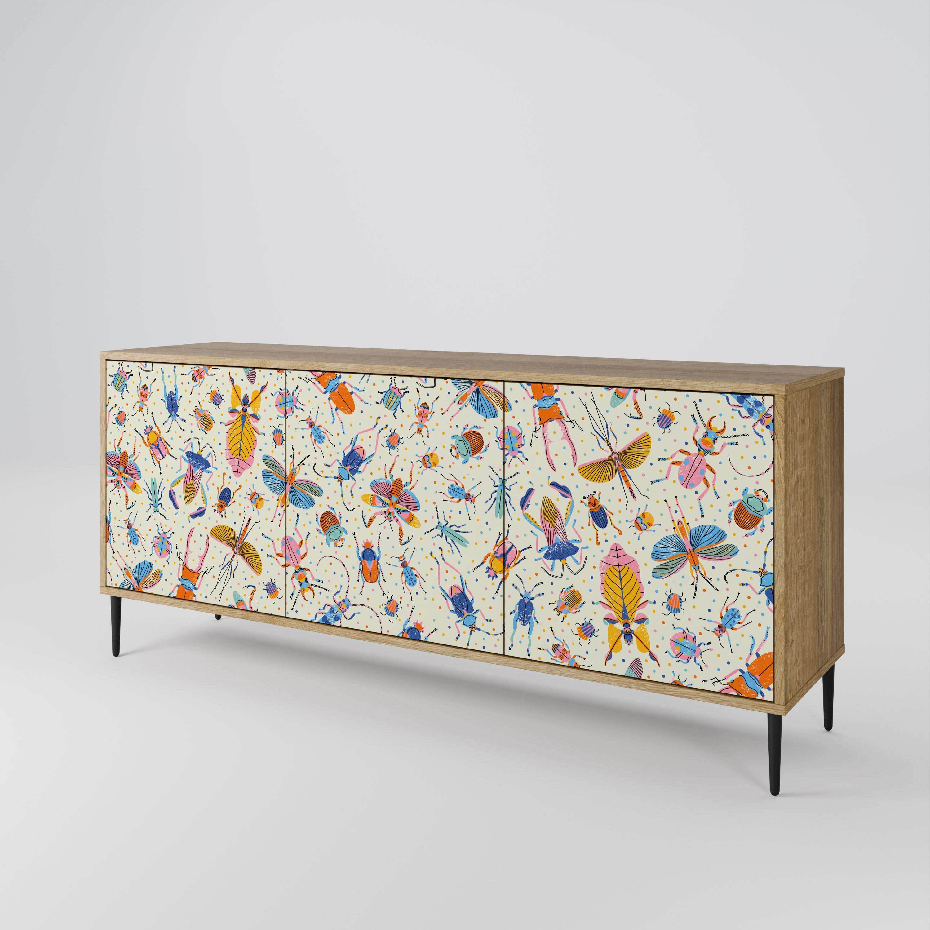 COLORFUL INSECTS 3-Door Sideboard