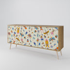 COLORFUL INSECTS Sideboard mit 3 Türen in Eiche-Optik