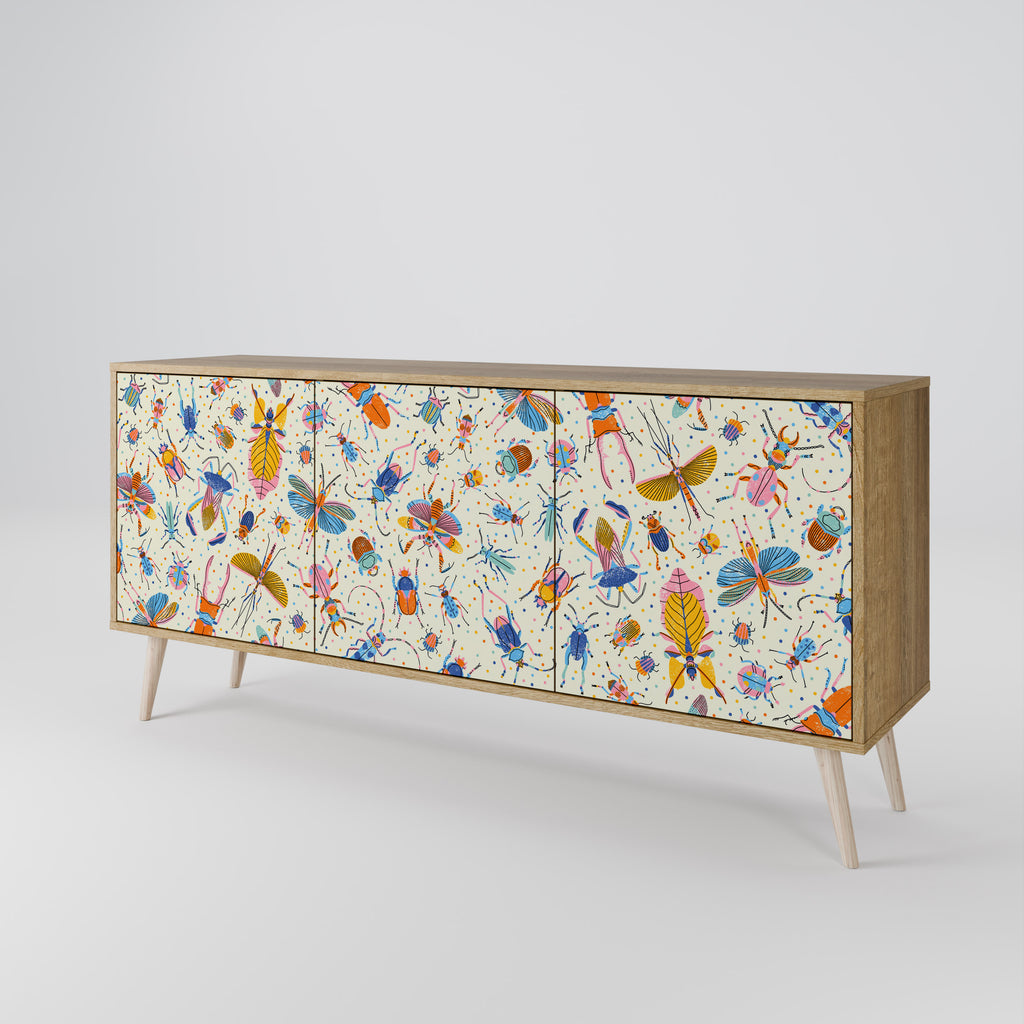 COLORFUL INSECTS 3-türiges Sideboard