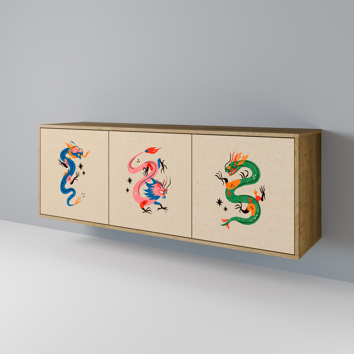 MYTHOLOGICAL CREATURES 3-türiges Sideboard