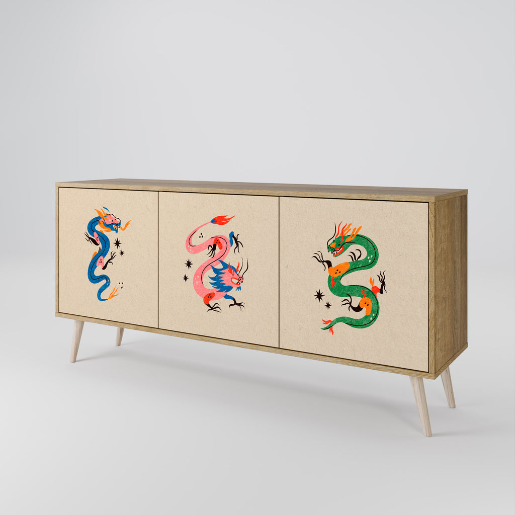 MYTHOLOGICAL CREATURES 3-Door Sideboard