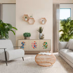 MYTHOLOGICAL CREATURES 3-Door Sideboard in Oak Effect