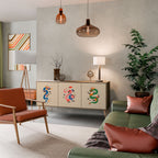 MYTHOLOGICAL CREATURES 3-Door Sideboard in Oak Effect