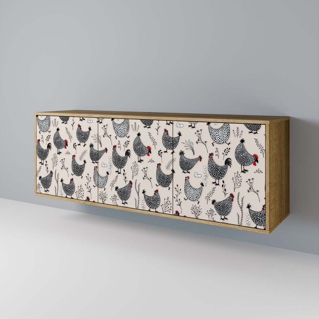 HAPPY HENS Sideboard mit 3 Türen in Eiche-Optik