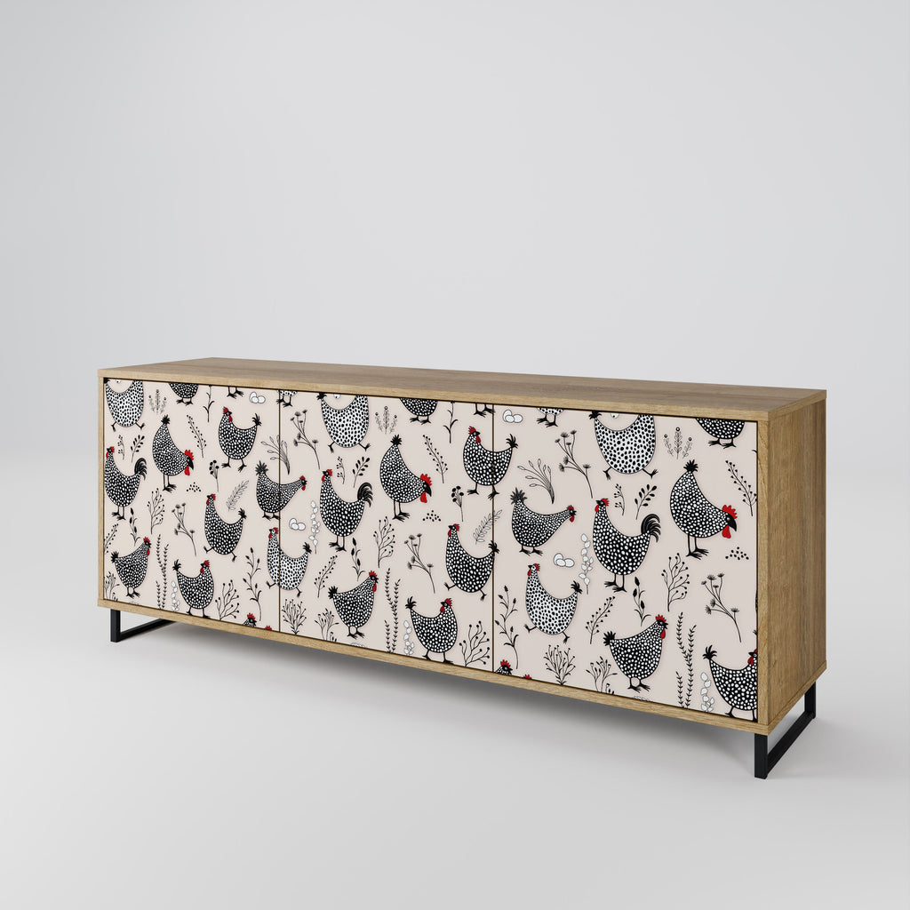 HAPPY HENS Sideboard mit 3 Türen in Eiche-Optik