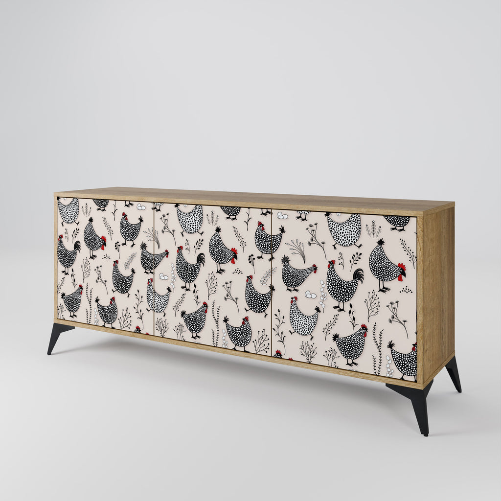 HAPPY HENS Sideboard mit 3 Türen in Eiche-Optik