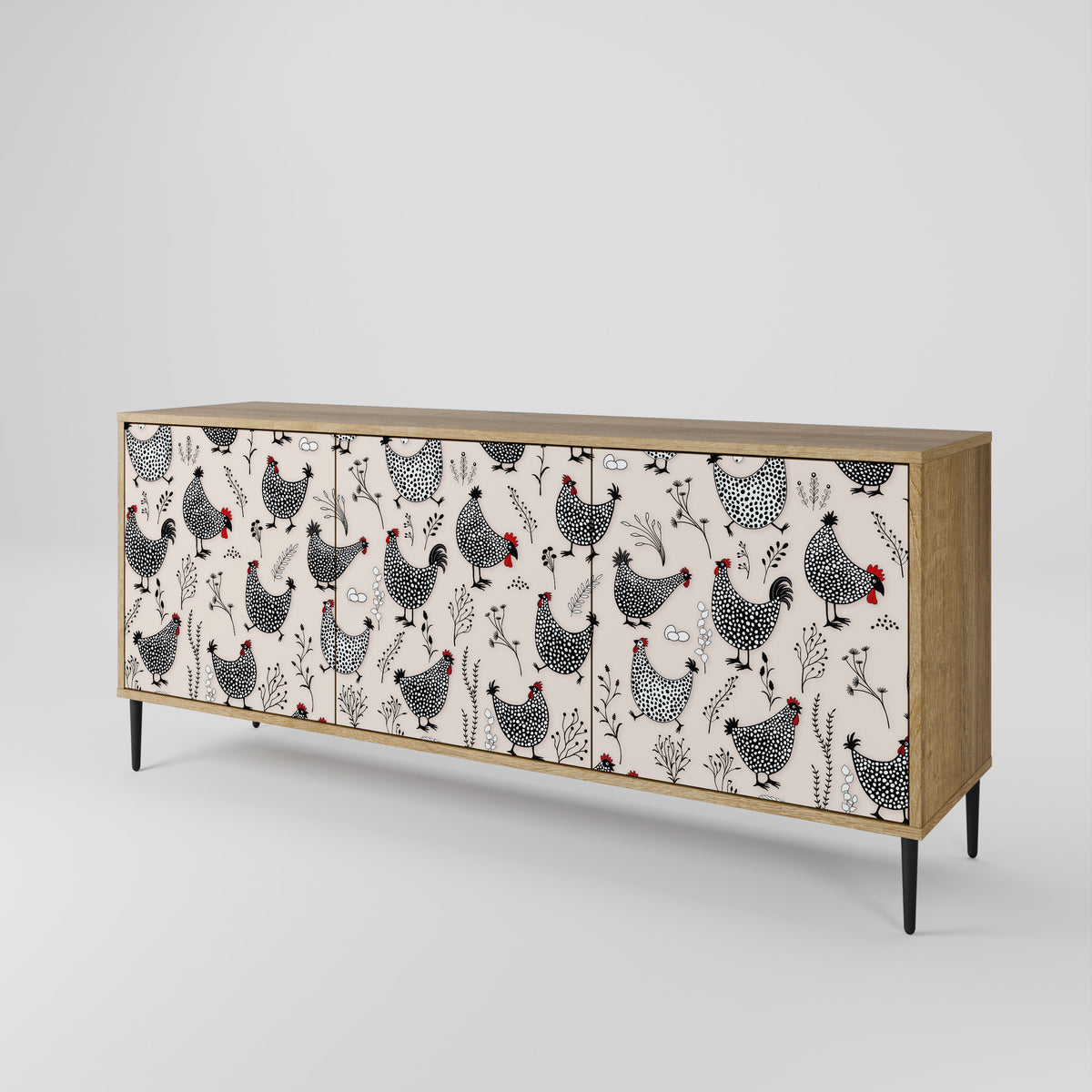 HAPPY HENS 3-türiges Sideboard