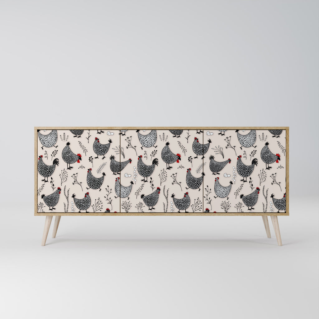 HAPPY HENS Sideboard mit 3 Türen in Eiche-Optik