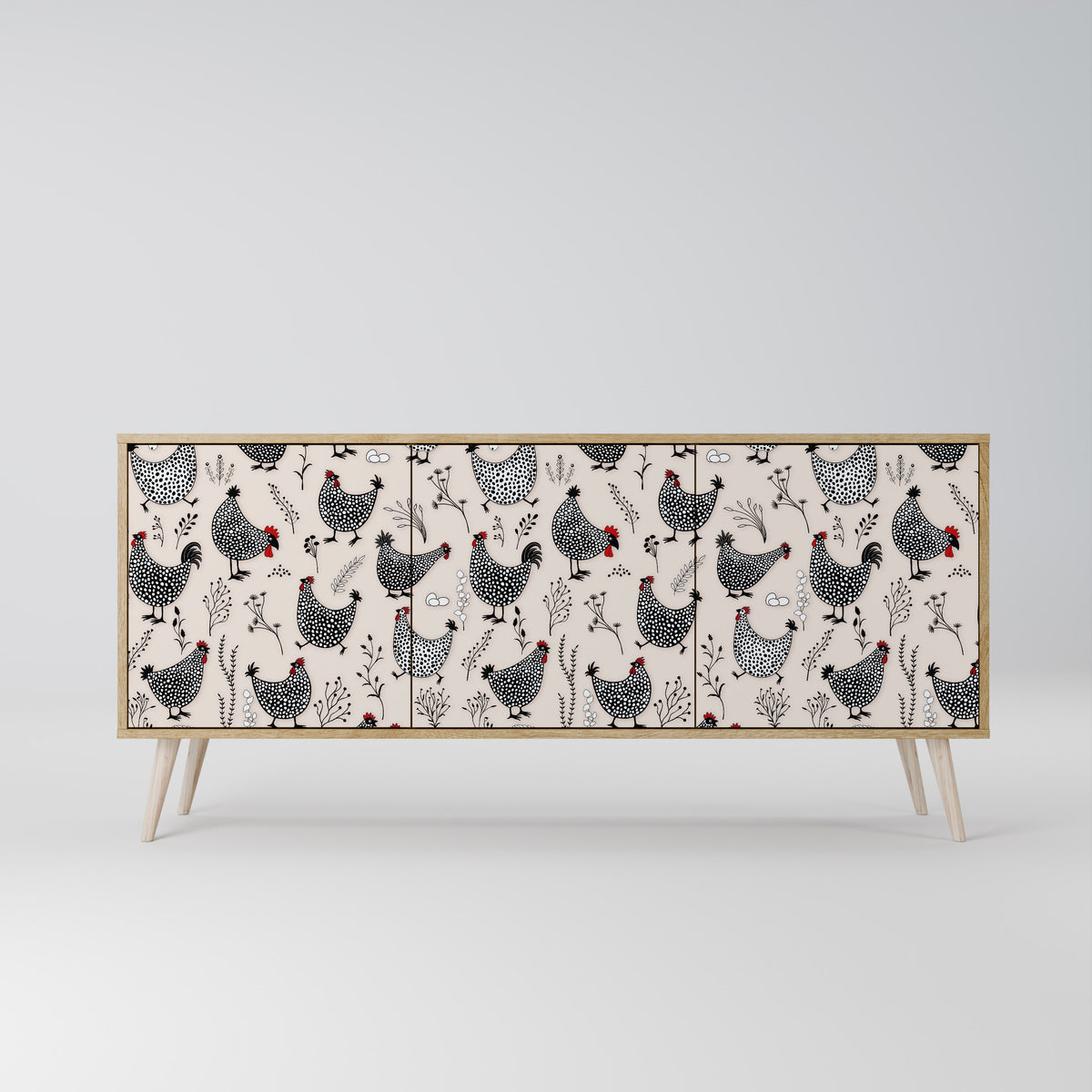 HAPPY HENS 3-türiges Sideboard