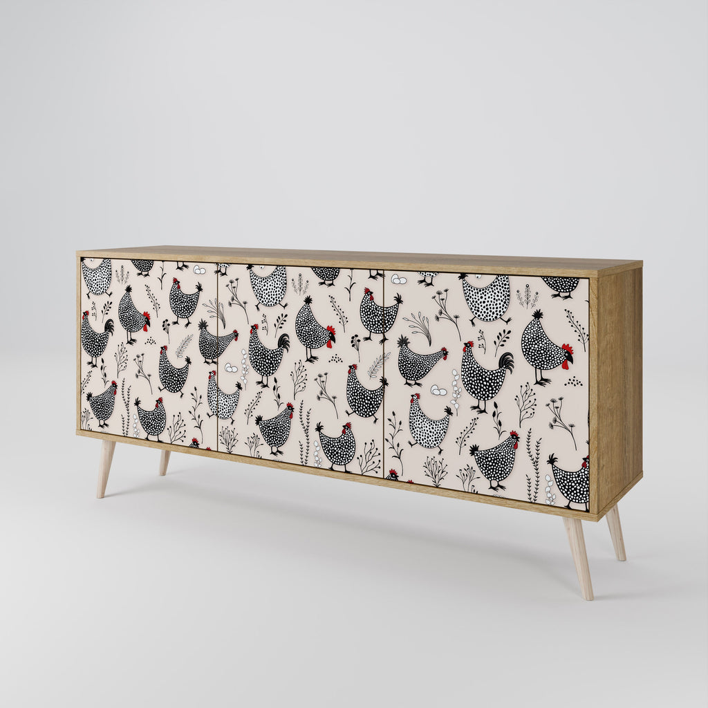 HAPPY HENS Sideboard mit 3 Türen in Eiche-Optik